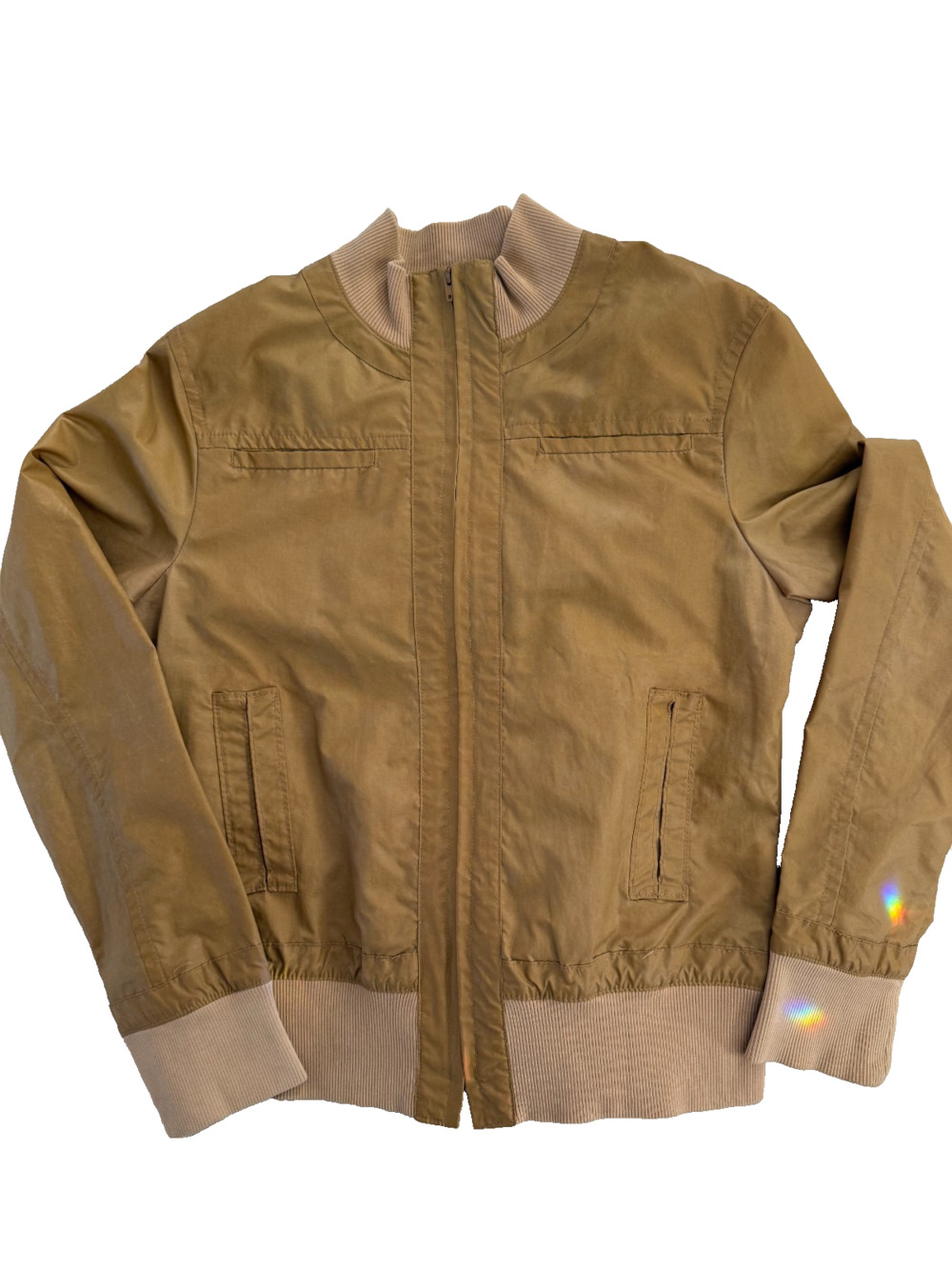 Boutique En+er de Calais French Cotton Camel Moto Bomber Jacket Women’s XS